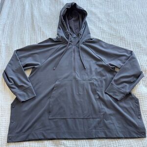 Athleta Half Zip Poncho Style Sweatshirt